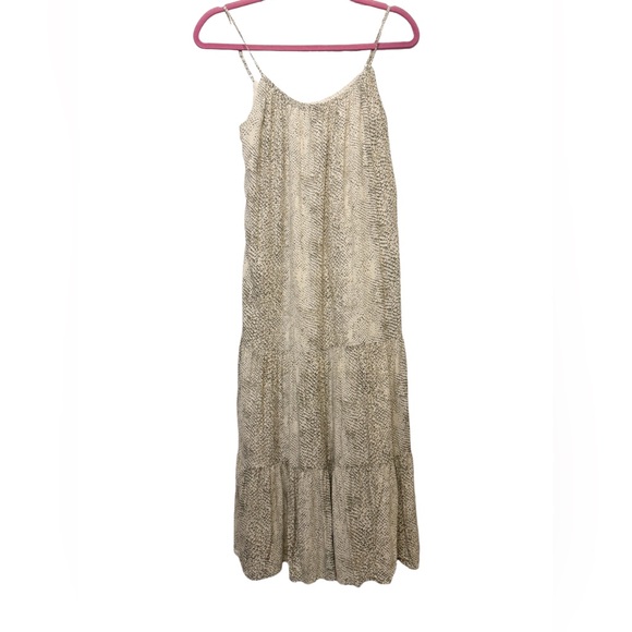 Rails Adora Dress Size S Midi Cream Snakeskin Lightweight Adjustable Straps Boho - Picture 5 of 13